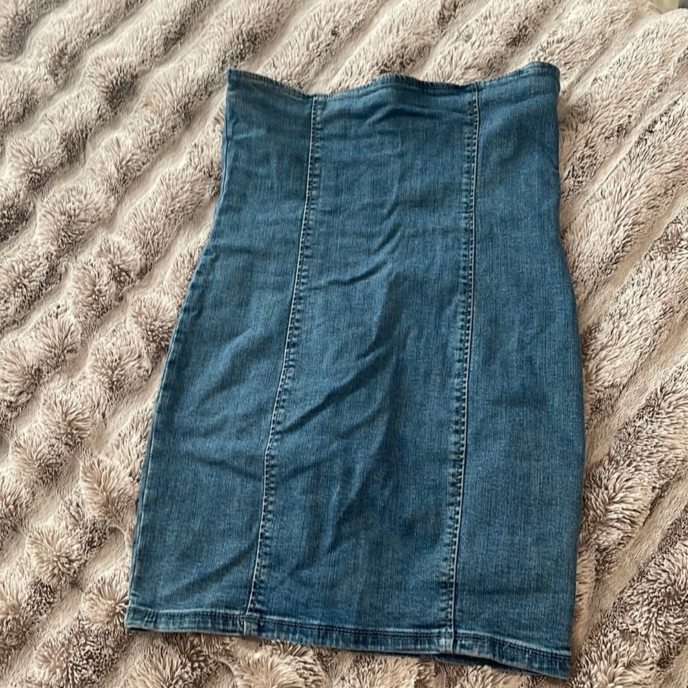 High waist Jean skirt, Size L